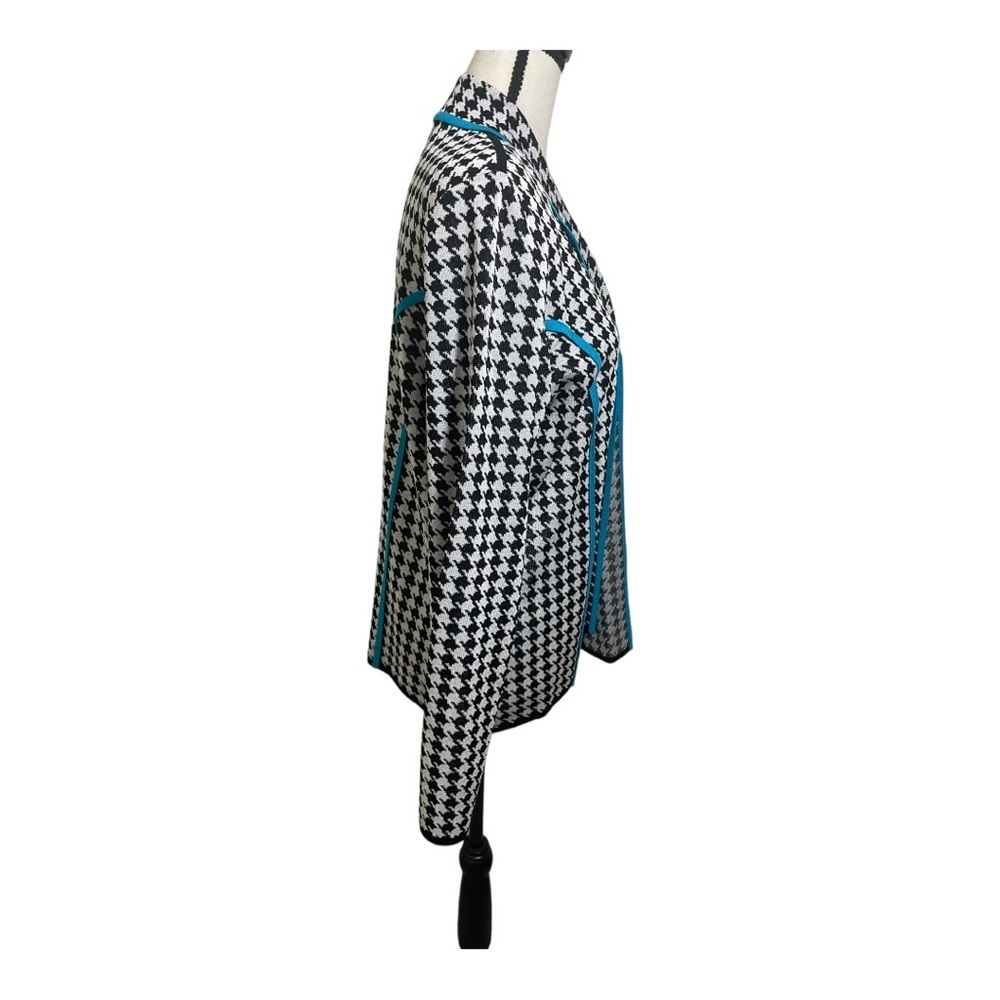 Ming Wang Open Front Gingham Pattern Jacket. Heri… - image 4